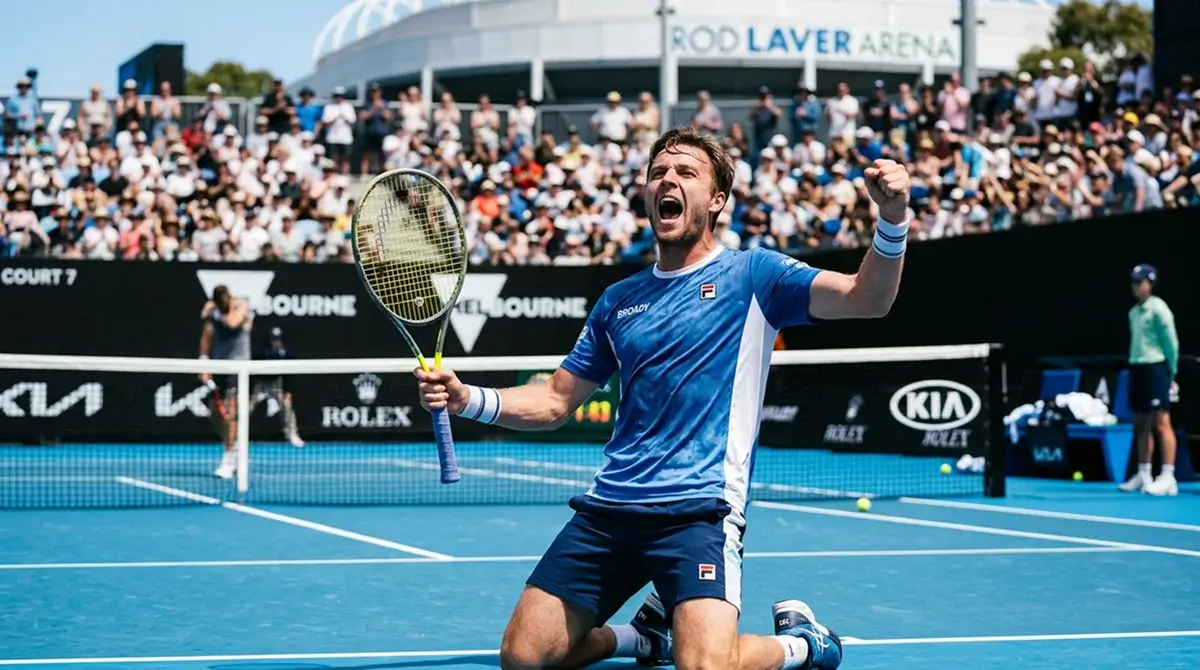 An early-round Australian Open match producing a surprise result
