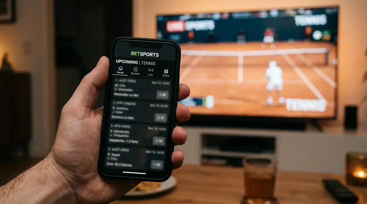 Several outcomes from one tennis match combined on a slip