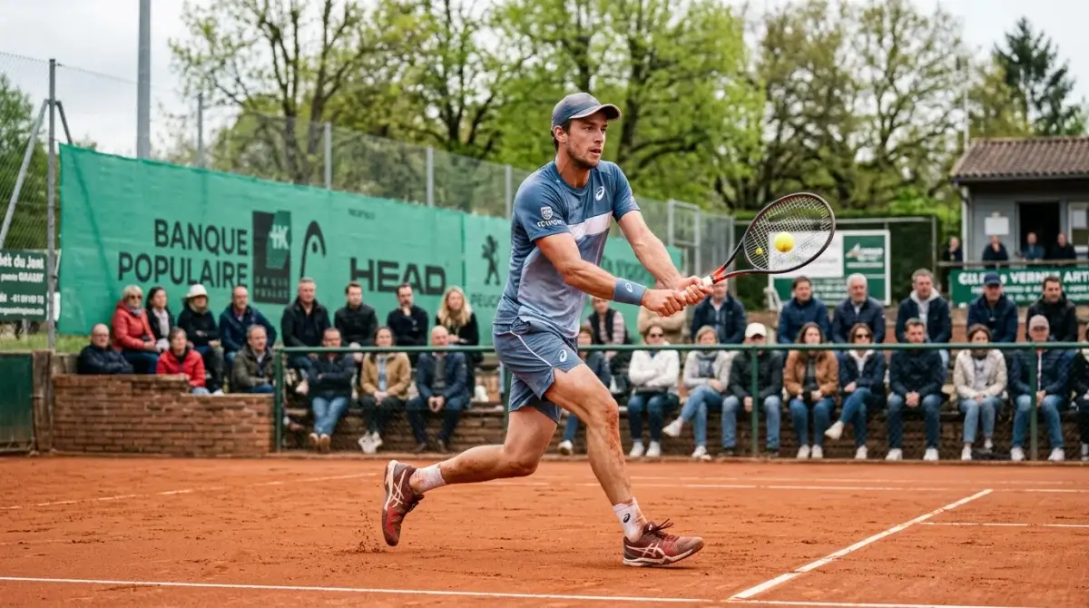 A clay specialist competing at a small European warm-up tournament