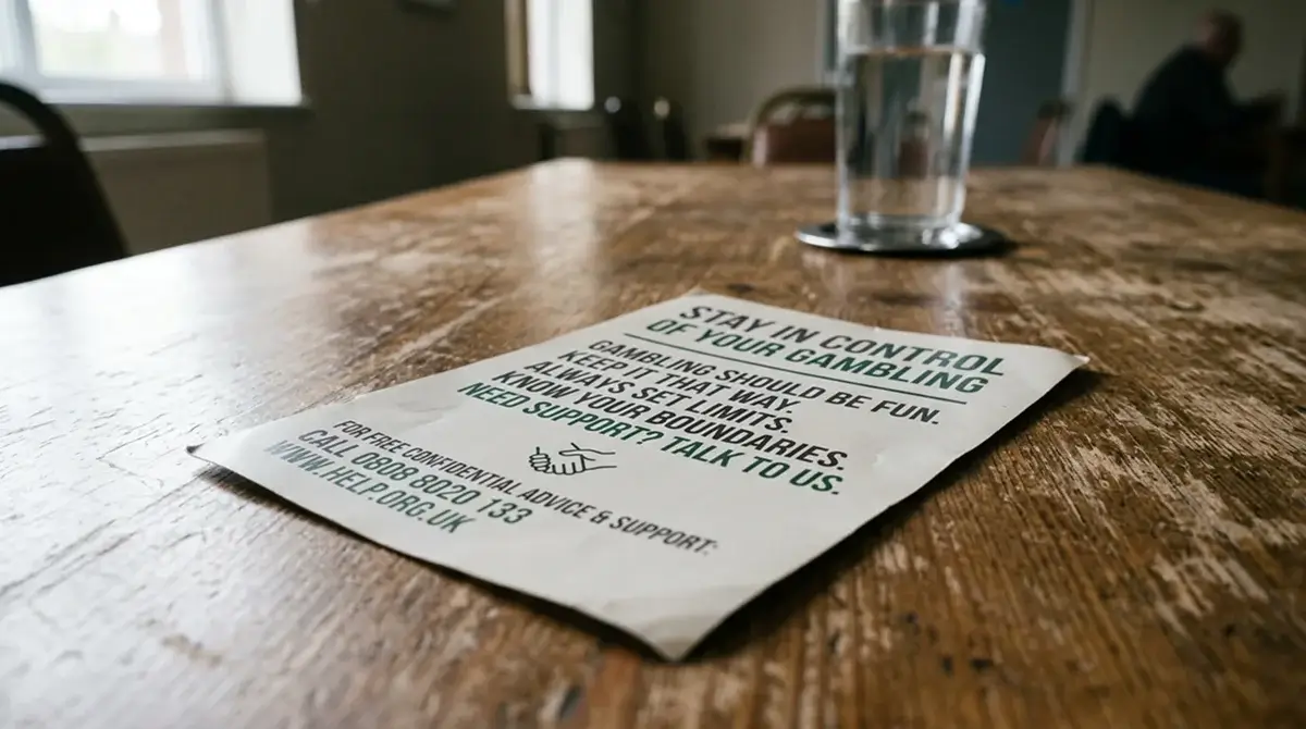 An awareness leaflet on staying in control while gambling in the UK