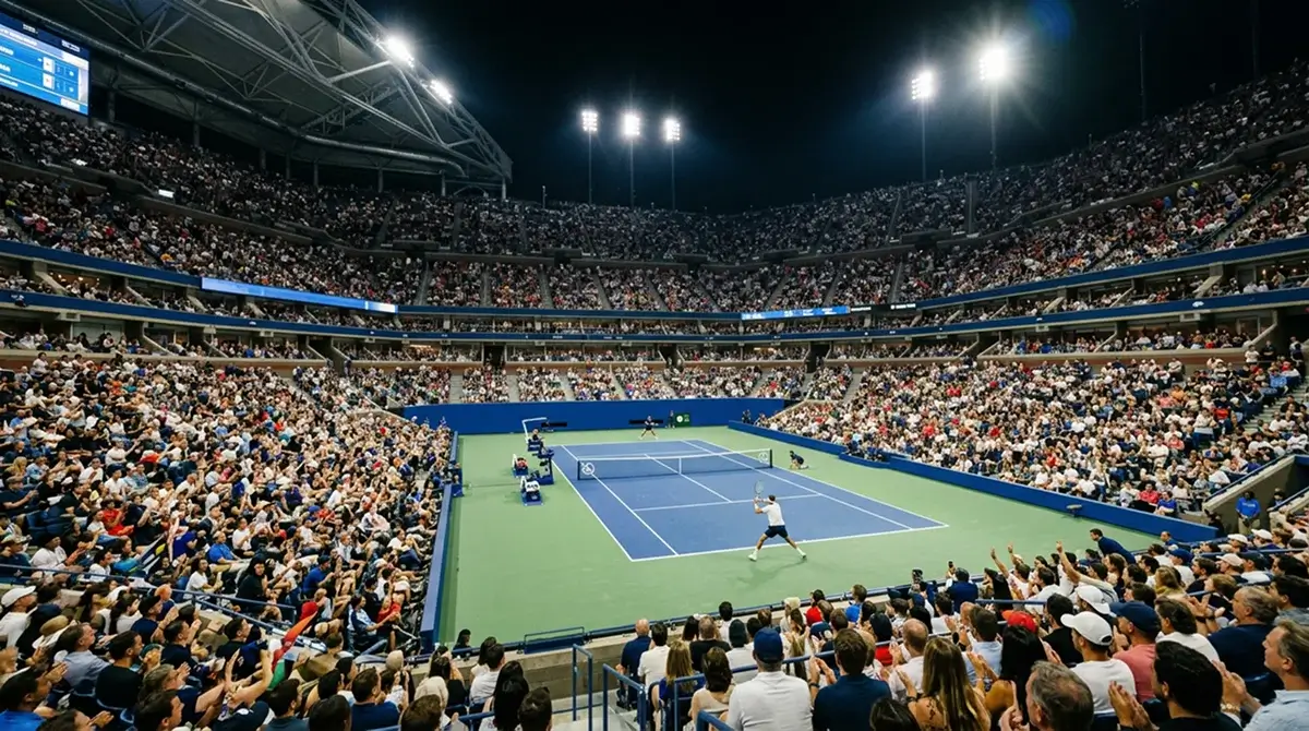 Floodlit Grand Slam night session with a full crowd, the deep liquidity live bettors want