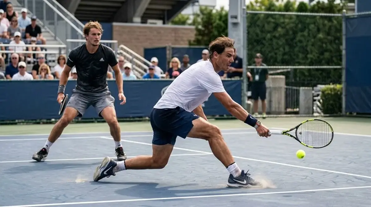 Two baseliners locked in a long competitive set