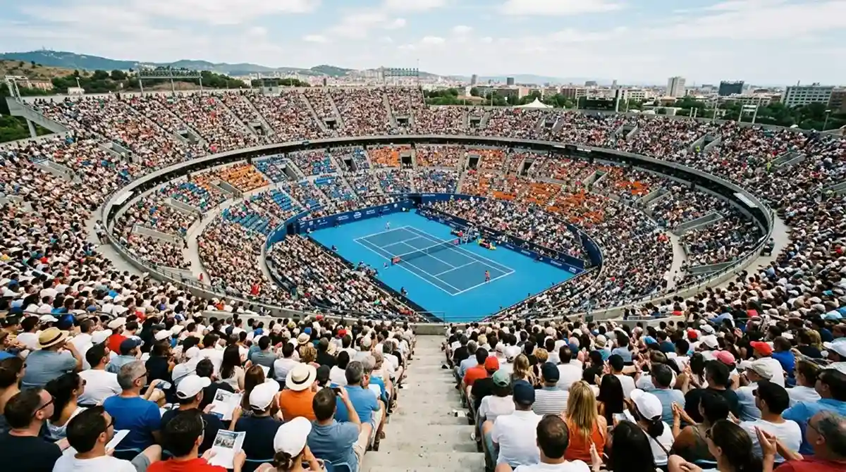 Packed tennis stadium crowd reflecting the rapid growth of tennis betting