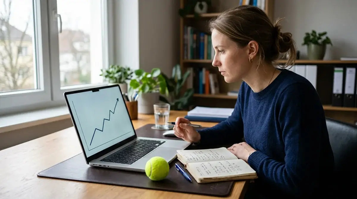 An analyst reviewing tennis form data to build a repeatable betting strategy