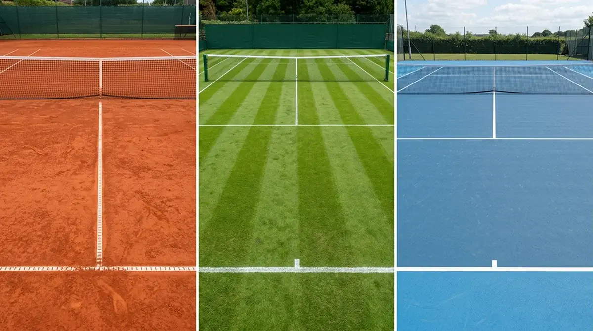 Clay, grass and hard tennis court surfaces compared for betting analysis