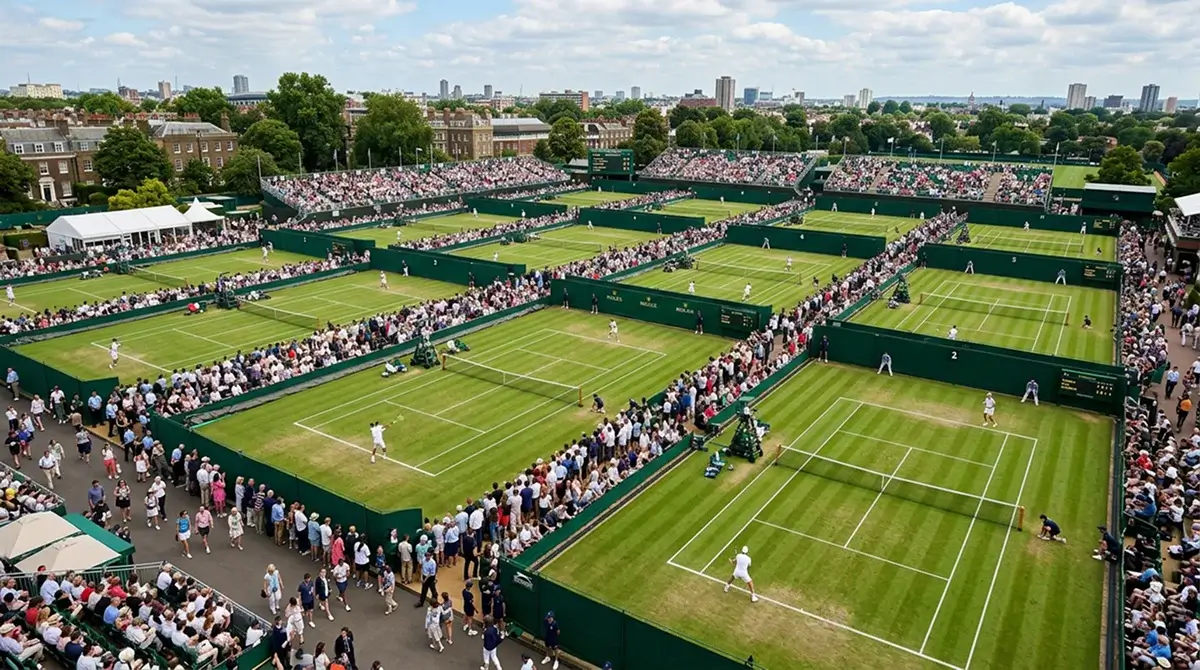 Outside courts busy with play across the Wimbledon fortnight